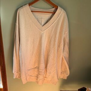 Aerie Cream V-Neck Sweater for Women